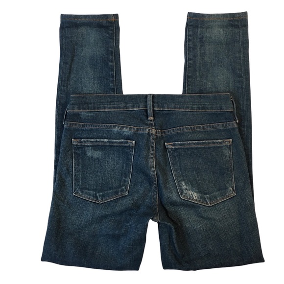 Frame Denim Jeans Le Skinny De Jeanne Size 26 Distressed Stretch Skinny - Picture 3 of 15
